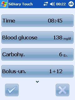 SiDiary - Diabetes Software for Pocket PC (PPC)